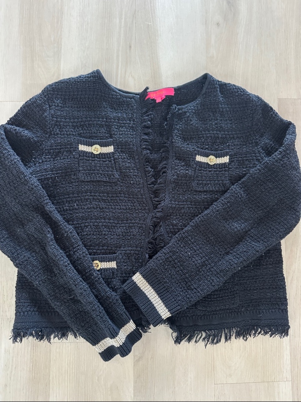 Lilly Pulitzer Beckington Cardigan in Black Metallic